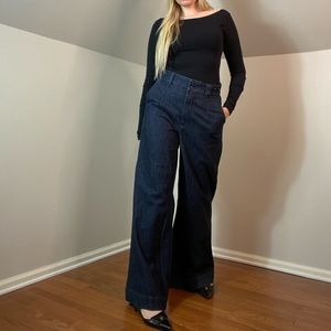 Express Wide Leg Super High Waisted Jeans